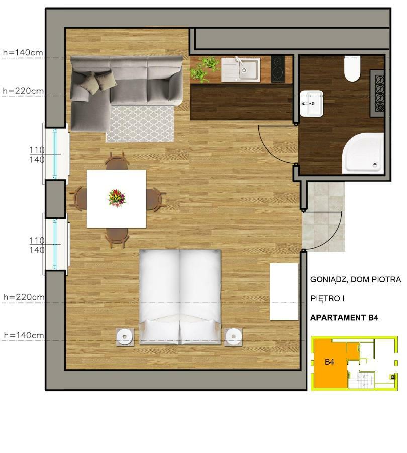 Dom Piotra Apartment Goniadz Ngoại thất bức ảnh